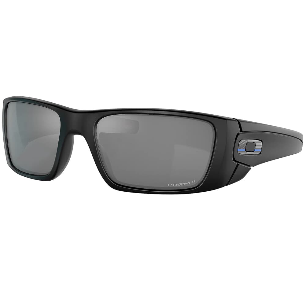 Oakley SI Fuel Cell Matte Black Tonal Thin Blue Line Flag Logo w/PRIZM Black Polarized Lenses OO9096-L860