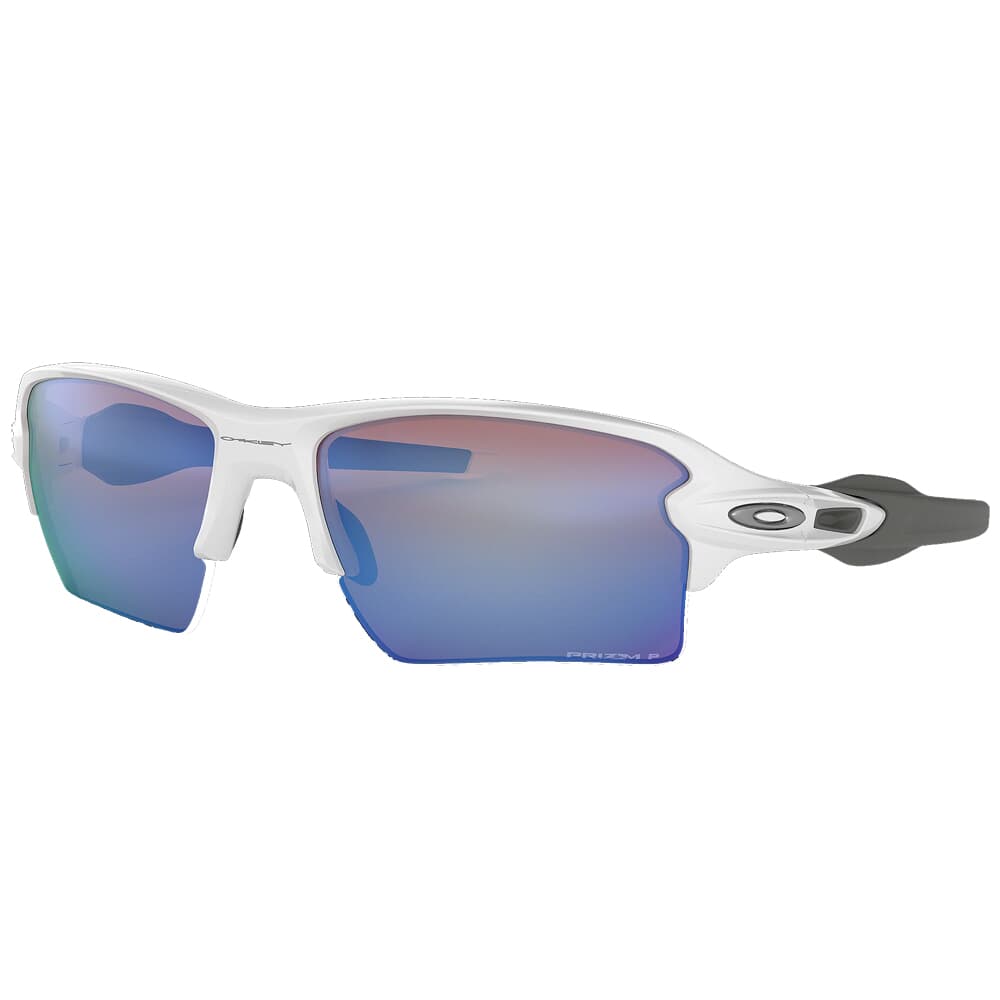 Oakley Flak 2.0 XL Polished White w/PRIZM Deep Water Polarized Lenses OO9188-8259