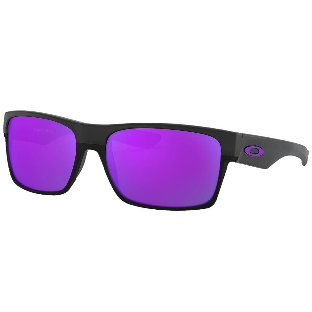 Oakley Two Face Matte Black w/Violet Iridium Lenses OO9189-08