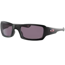 Oakley SI Fives Squared Matte Black US Flag Logo w/PRIZM Grey Lenses OO9238-3554