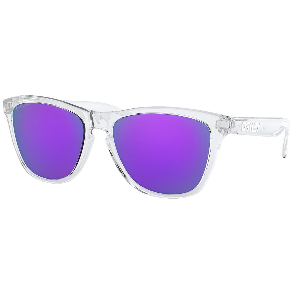 Oakley Frogskins (A) Polished Clear w/PRIZM Violet Lenses OO9245-9654