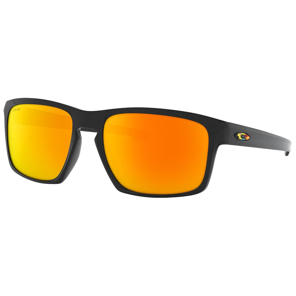 Oakley Sliver Valentino Rossi Polished Black w/Fire Iridium Lenses OO9262-27