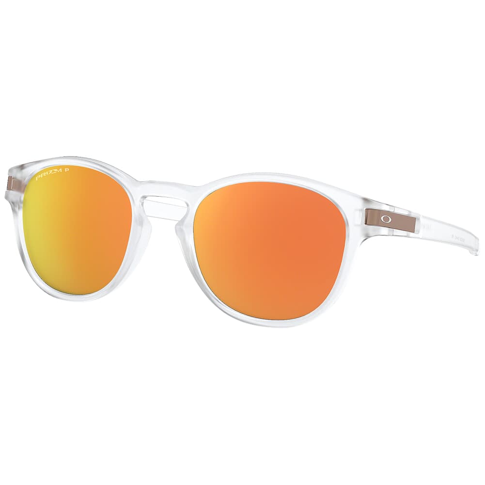 Oakley Latch Matte Clear w/PRIZM Rose Gold Polarized Lenses OO9265-5253