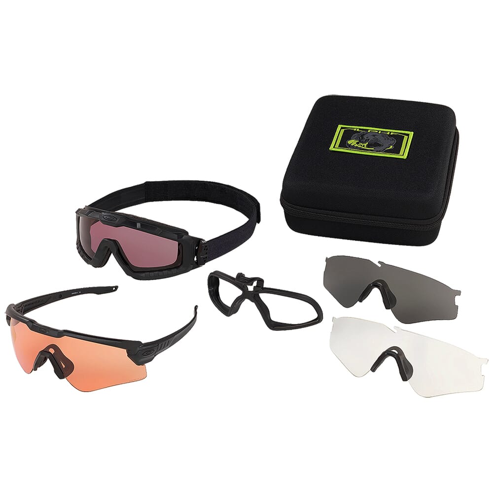 Oakley SI Ballistic M-Frame ALPHA Operator Goggles Kit w/Square Case +  Clear, Grey, PRIZM TR22, & PRIZM TR45 Lens Array OO9296-02