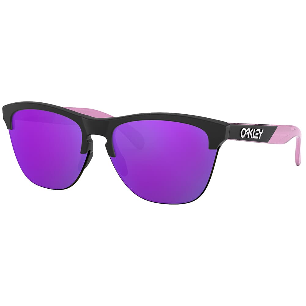 Oakley Frogskins Lite CF Black and Translucent Purple w/Violet Iridium Lenses OO9374-1863