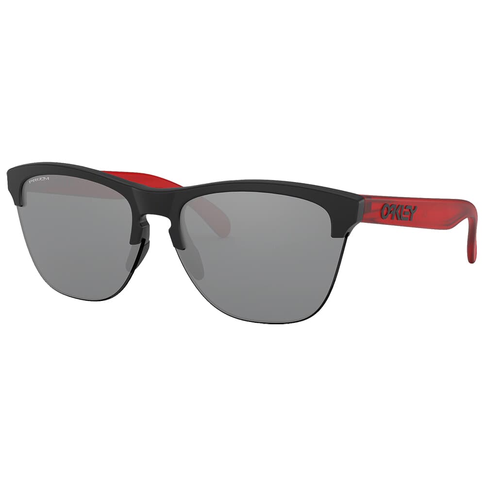 Oakley Frogskins Lite Matte Black Transparent Red w/PRIZM Black Lenses OO9374-2063