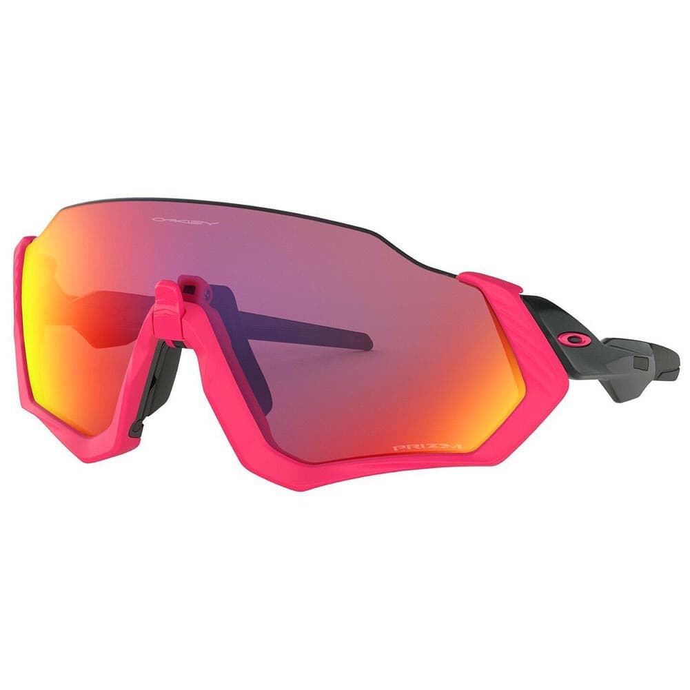 Oakley Flight Jacket Neon Pink and Polished Black w/PRIZM Road Lenses OO9401-0637