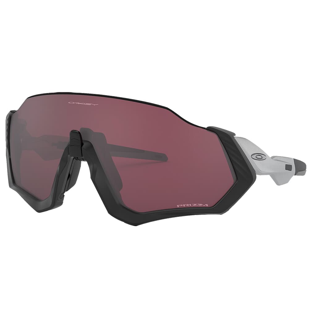 Oakley Flight Jacket Matte Black and Silver w/PRIZM Road Black Lenses OO9401-0937