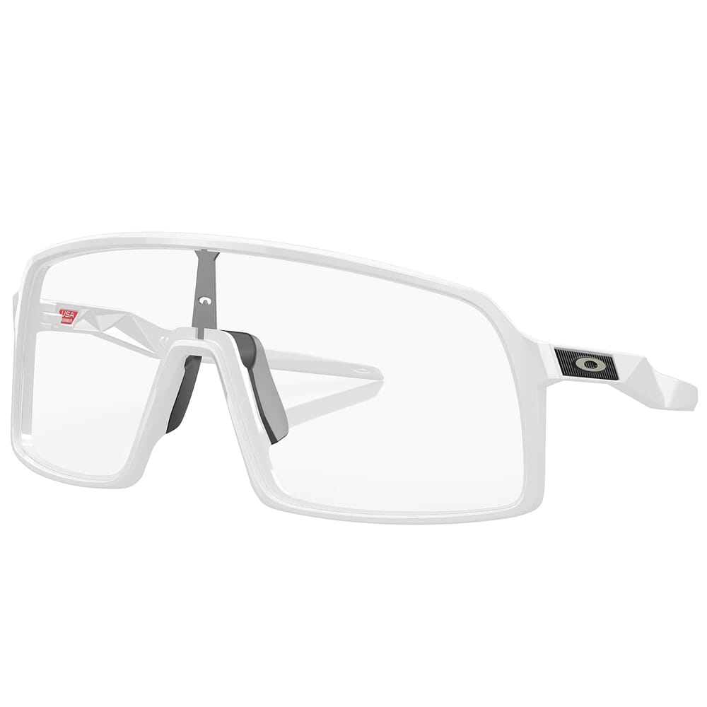 Oakley Sutro Polished White w/Clear Lenses OO9406-5437