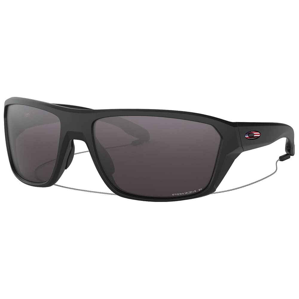 Oakley SI Split Shot Matte Black &amp; USA Flag Icon w/PRIZM Gray Polarized Lenses OO9416-2164