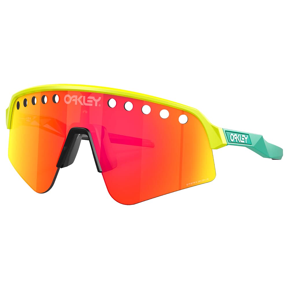 Oakley Sutro Lite Sweep Matte Neon Yellow/Celeste w/Vented PRIZM Ruby Lenses OO9465-0639