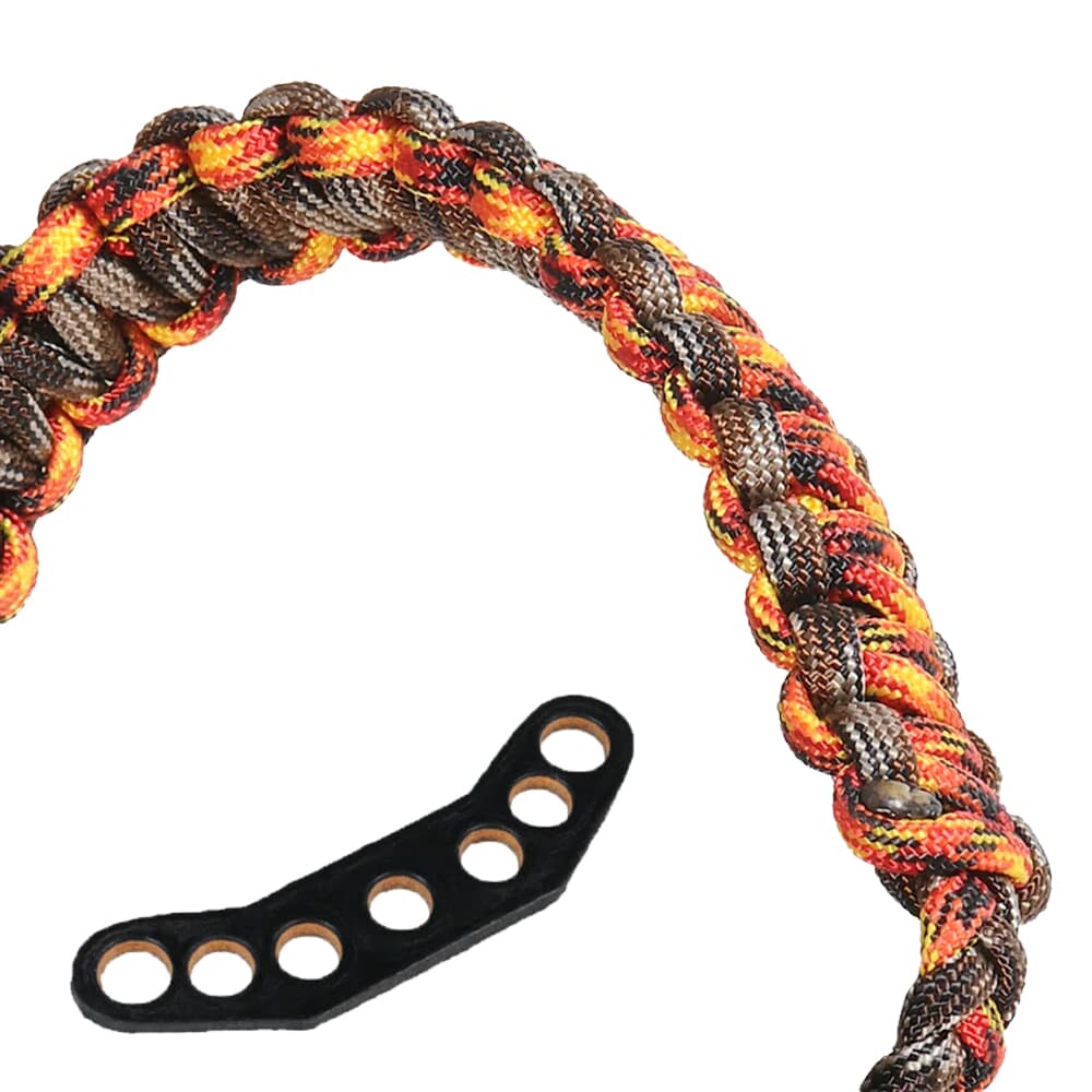 Paradox Hot Fall Camo Custom Cobra Braid Bow Wrist Sling w/Leather Mount PBSE-CC-5
