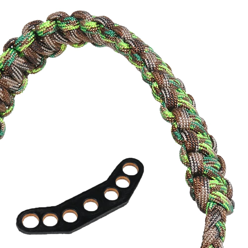 Paradox Cool Spring Camo Custom Cobra Braid Bow Wrist Sling w/Leather Mount PBSE-CC-6