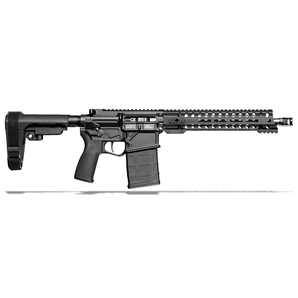 POF Rogue .308 Win 12.5" SS Bbl Black Pistol w/11" Rail and Mid-Length DI Lo Pro Gas Block 01665