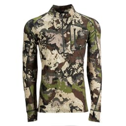 Pnuma Outdoor Merino Wool Base Layer 1/4 Zip Pullover Caza Veil Camo S P305CS