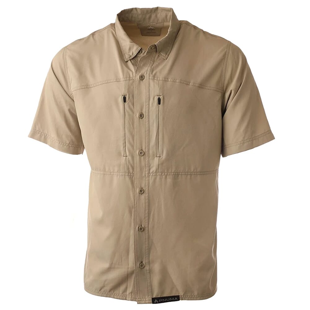 Pnuma Outdoors Short Sleeve Shooting Shirt Desert Tan PSSSSG