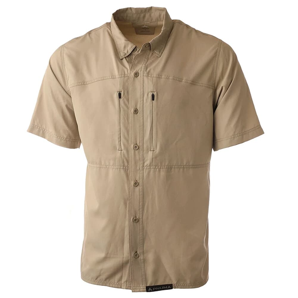 Pnuma Outdoors Short Sleeve Shooting Shirt Desert Tan 2XL PSSSSGXX