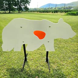 Precision Targets 1/2" Life-Size Black Bear w/Reactive Vitals & Stand 1-2-LSBBRVS