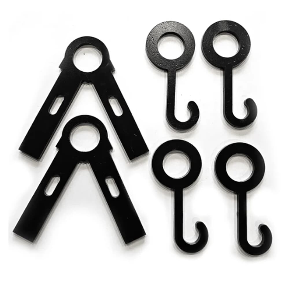 Precision Targets 1&quot; Conduit Leg/Cross Bar Brackets w/4 Gong Hooks 1-CLCBB-4GH