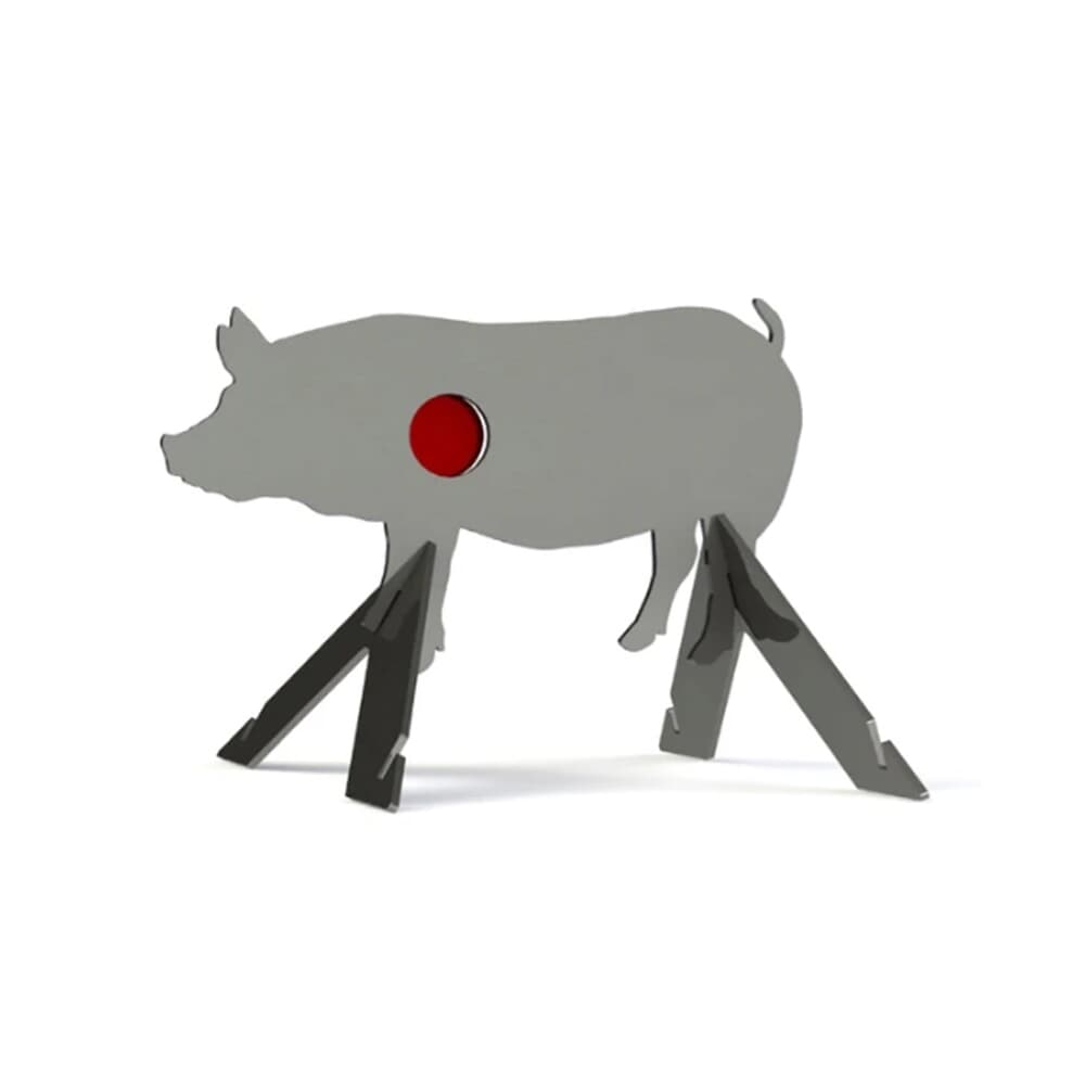 Precision Targets 3/8" Life-Size Boar w/Reactive Vitals & Stand 3-8-LSBRVS