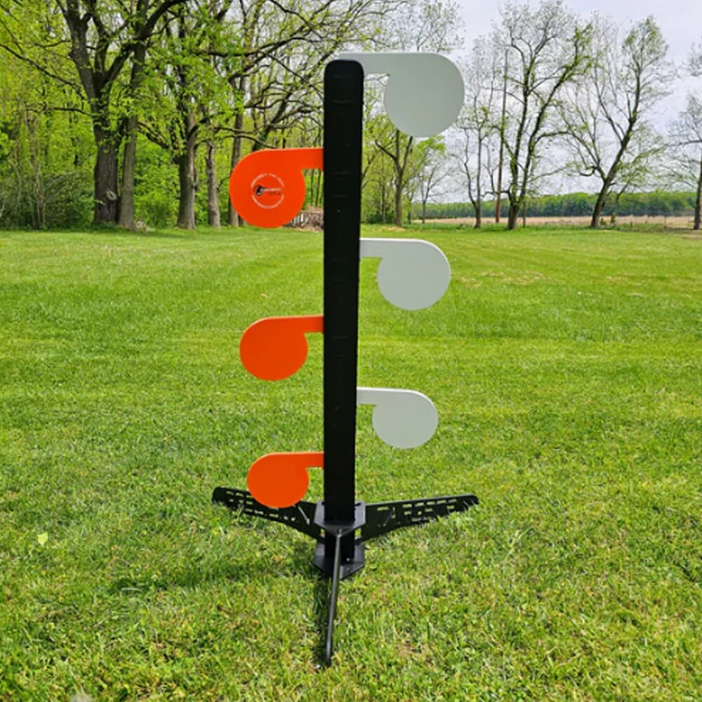 Precision Targets Dueling Tree w/Flip-N-Rip Stand & 2"-4"-6"x3/8" Challenge Paddles DTFNR-2-4-6X3-8