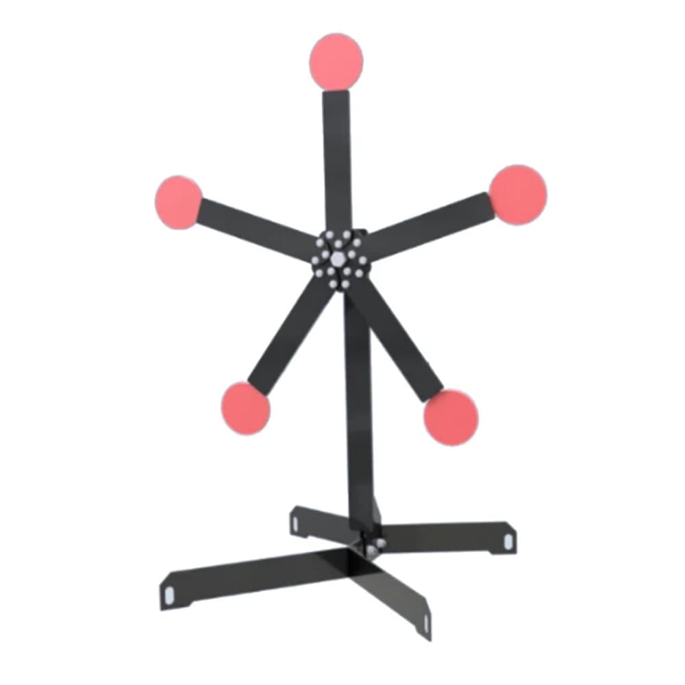 Precision Targets Texas Star Rotating & Spinning 1/4" 5-Target w/8" Paddles TXS-RS-1-4-8