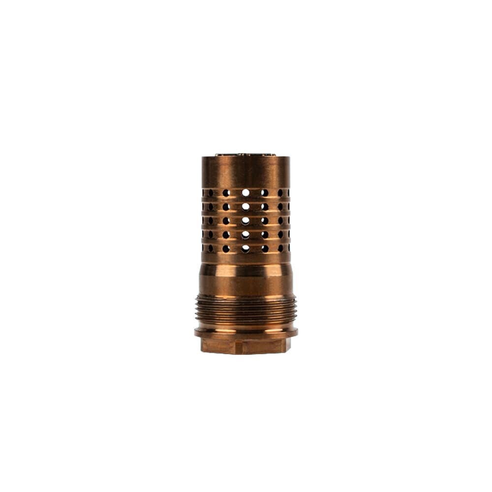 Q, LLC. Rear End 5/8&quot;x24 90-Degree Shoulder Quickie Fast-Attach Muzzle Brake RE-CB-5/8X24