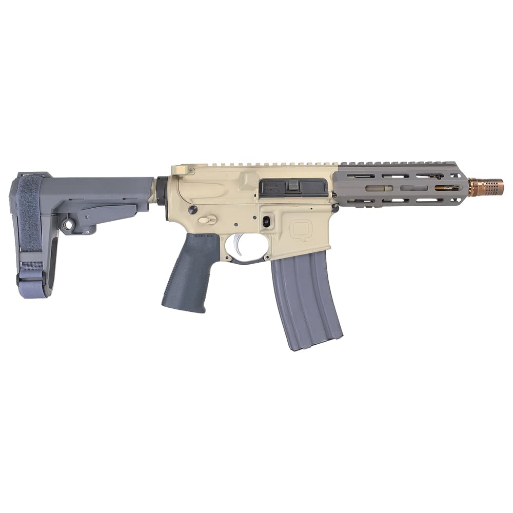Q, LLC. Sugar Weasel .300 BLK 7&quot; 1:5&quot; Gray Pistol w/Brace SW-300BLK-7IN-PISTOL