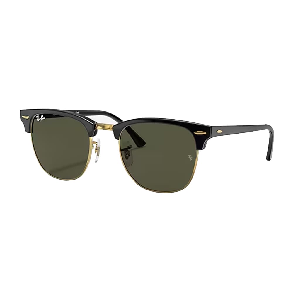 Ray-Ban Clubmaster Black on Arista G-15 Green 0RB3016-W036549