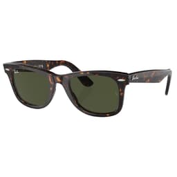 Ray-Ban Wayfarer Polished Tortoise Sunglasses w/G-15 Green Polarized Lenses 0RB2140-902/58-50
