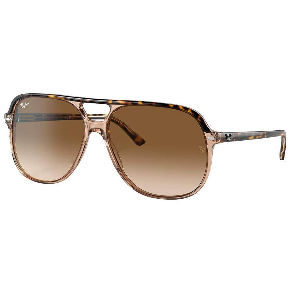 Ray-Ban Bill Polished Havana/Transparent Brown Sunglasses w/Clear-to-Brown Gradient Lenses 0RB2198-129251-60