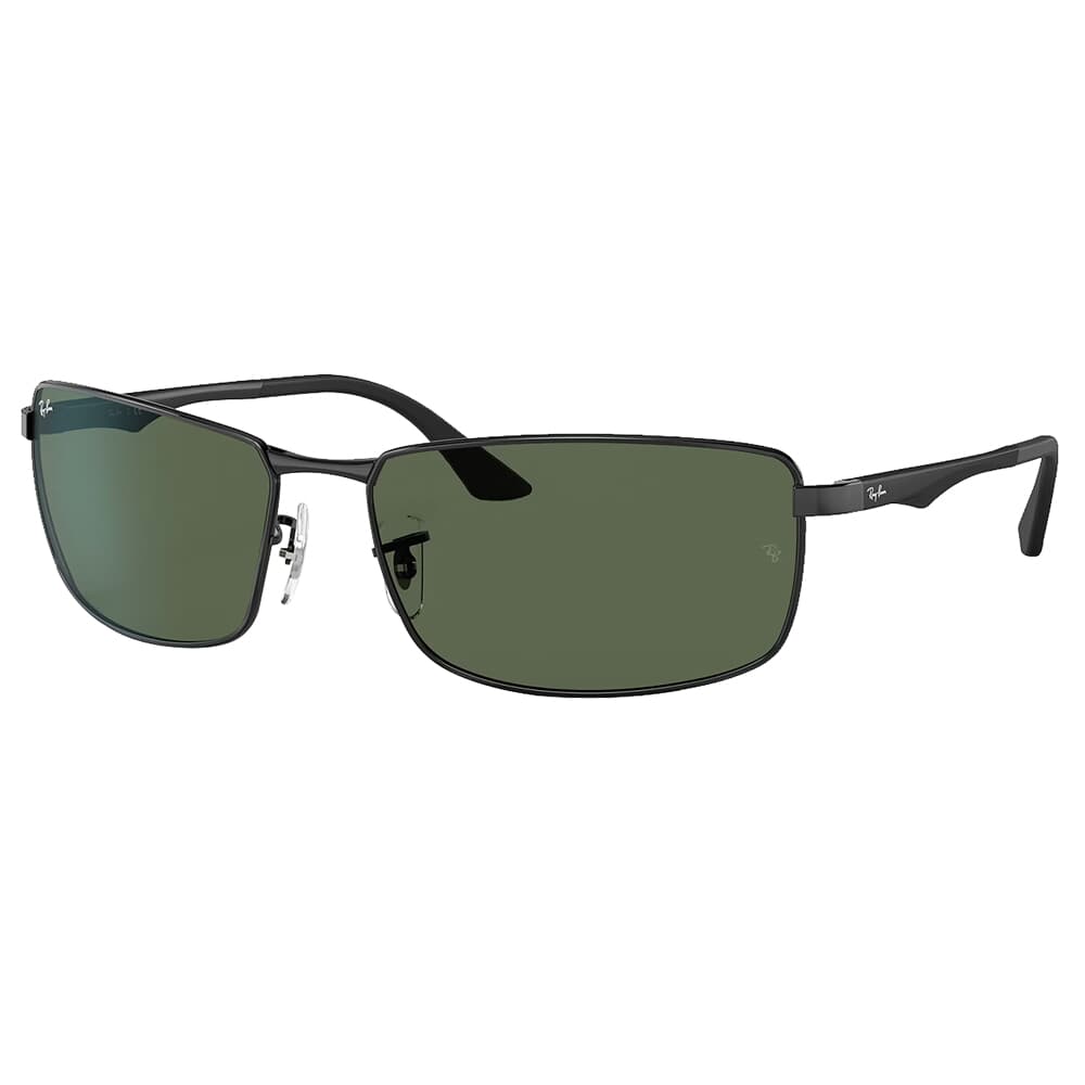 Ray-Ban 0RB3498 Polished Black Sunglasses w/G-15 Green Lenses 0RB3498-002/71-61