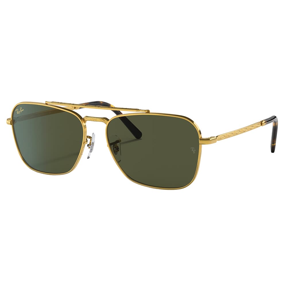 Ray-Ban New Caravan Polished Legend Gold Sunglasses w/G-15 Green Lenses 0RB3636-919631-58