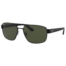 Ray-Ban 0RB3663 Polished Black Sunglasses w/G-15 Green Lenses 0RB3663-002/31-60