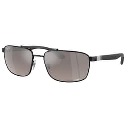 Ray-Ban 0RB3737CH Chromance Polished Black Sunglasses w/Grey Gradient Polarized Chromance Lenses 0RB3737CH-002/5J-60