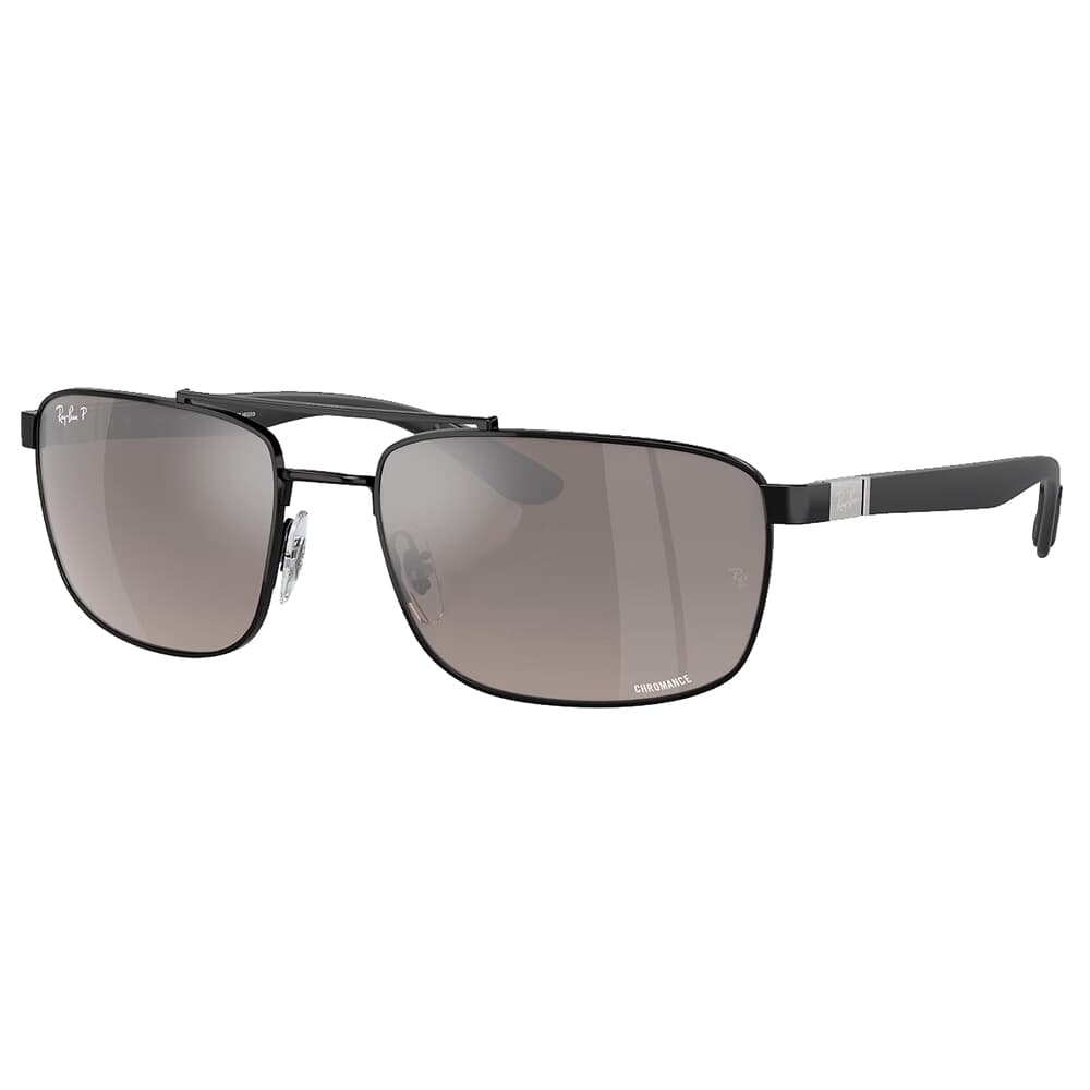 Ray-Ban 0RB3737CH Chromance Polished Black Sunglasses w/Grey Gradient Polarized Chromance Lenses 0RB3737CH-002/5J-60