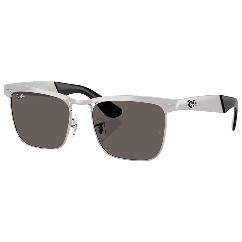 Ray-Ban Wayfarer Deluxe Sandblasted Silver on Silver Dark Grey 0RB3875-019B153