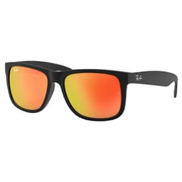 Ray-Ban Justin Color Mix Matte Black Sunglasses w/Brown & Orange Mirror Lenses 0RB4165-622/6Q-55