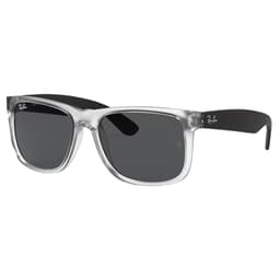 Ray-Ban Justin Color Mix Matte Transparent Sunglasses w/Dark Grey Lenses 0RB4165-651287-55