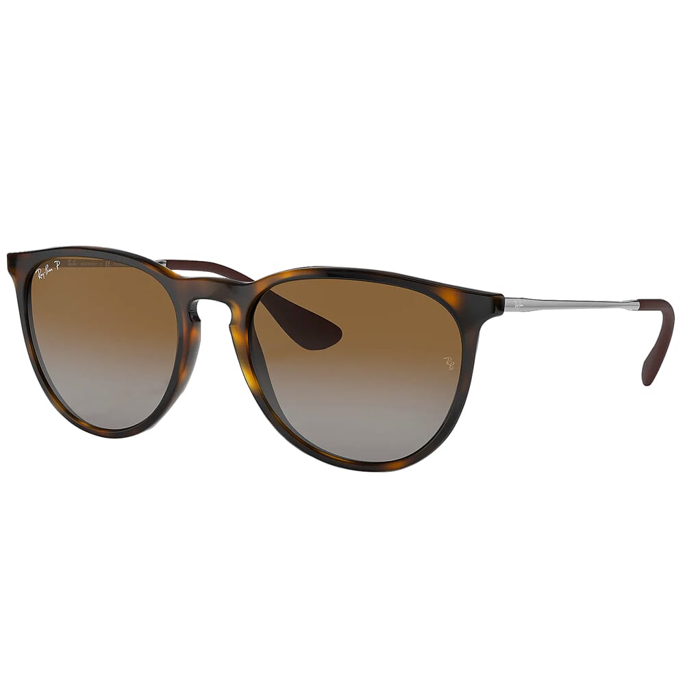 Ray-Ban Erika Tortoise/Havana Nylon Sunglasses w/Polarized Brown Gradient Lenses 0RB4171-710/T5-54