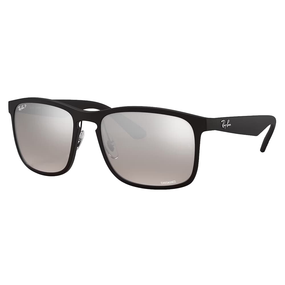 Ray-Ban 0RB4264 Chromance Matte Black Sunglasses w/Grey &amp; Silver Mirror Polarized Chromance Lenses 0RB4264-601S5J-58