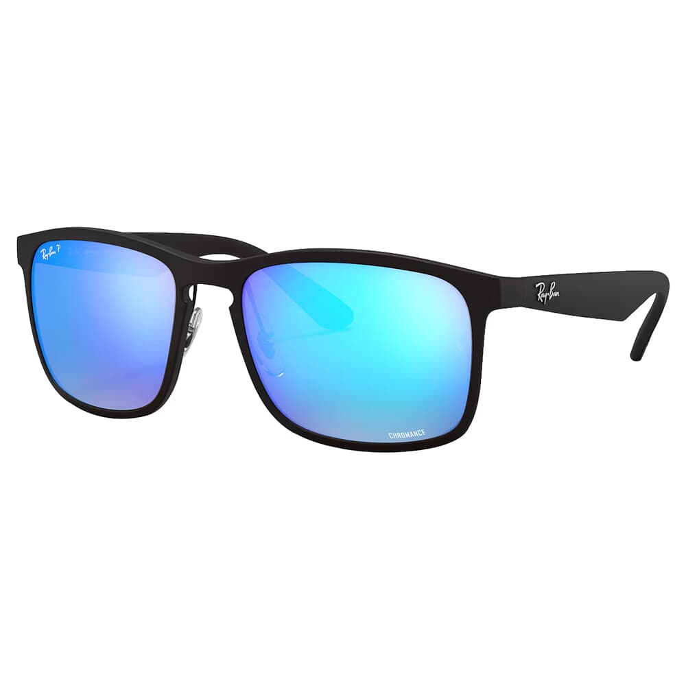Ray-Ban 0RB4264 Chromance Matte Black Sunglasses w/Green &amp; Blue Mirror Polarized Chromance Lenses 0RB4264-601SA1-58