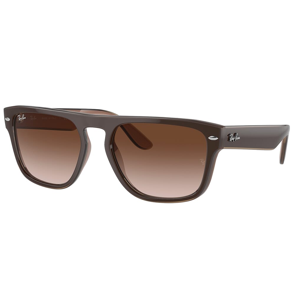 Ray-Ban 0RB4407 Brown/Light Brown/Transparent Beige Sunglasses w/Brown Gradient Lenses 0RB4407-673113-57