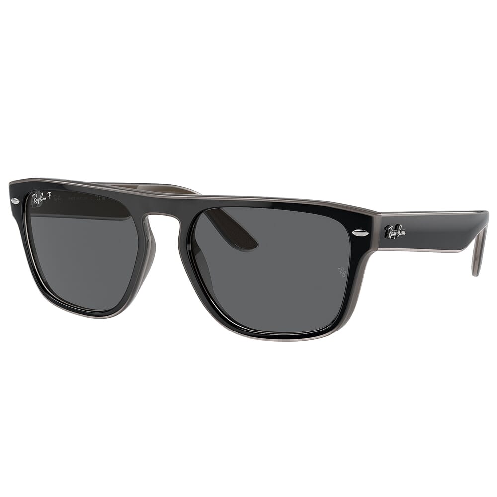 Ray-Ban 0RB4407 Black/Light Gray/Transparent Gray Sunglasses w/Polarized Dark Gray Lenses 0RB4407-673381-57