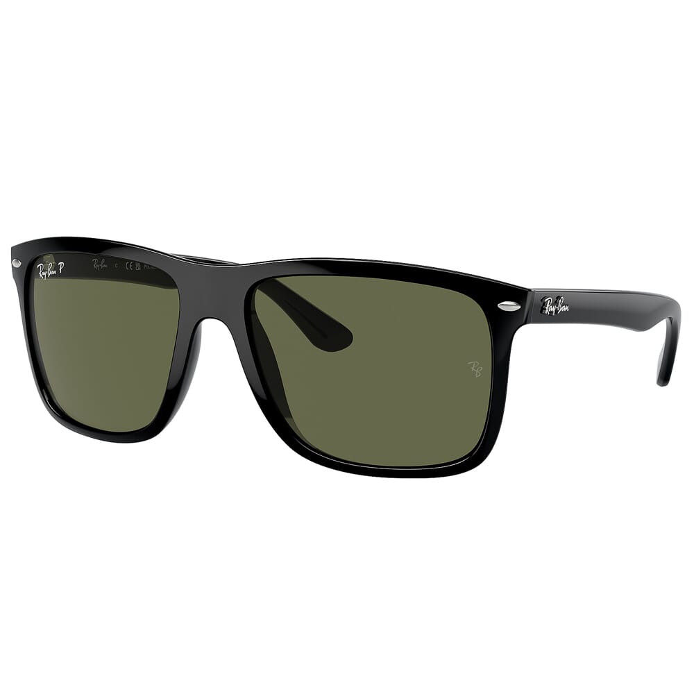 Ray-Ban 0RB4547 Black Sunglasses w/Polarized Green Lenses 0RB4547-601/58-57