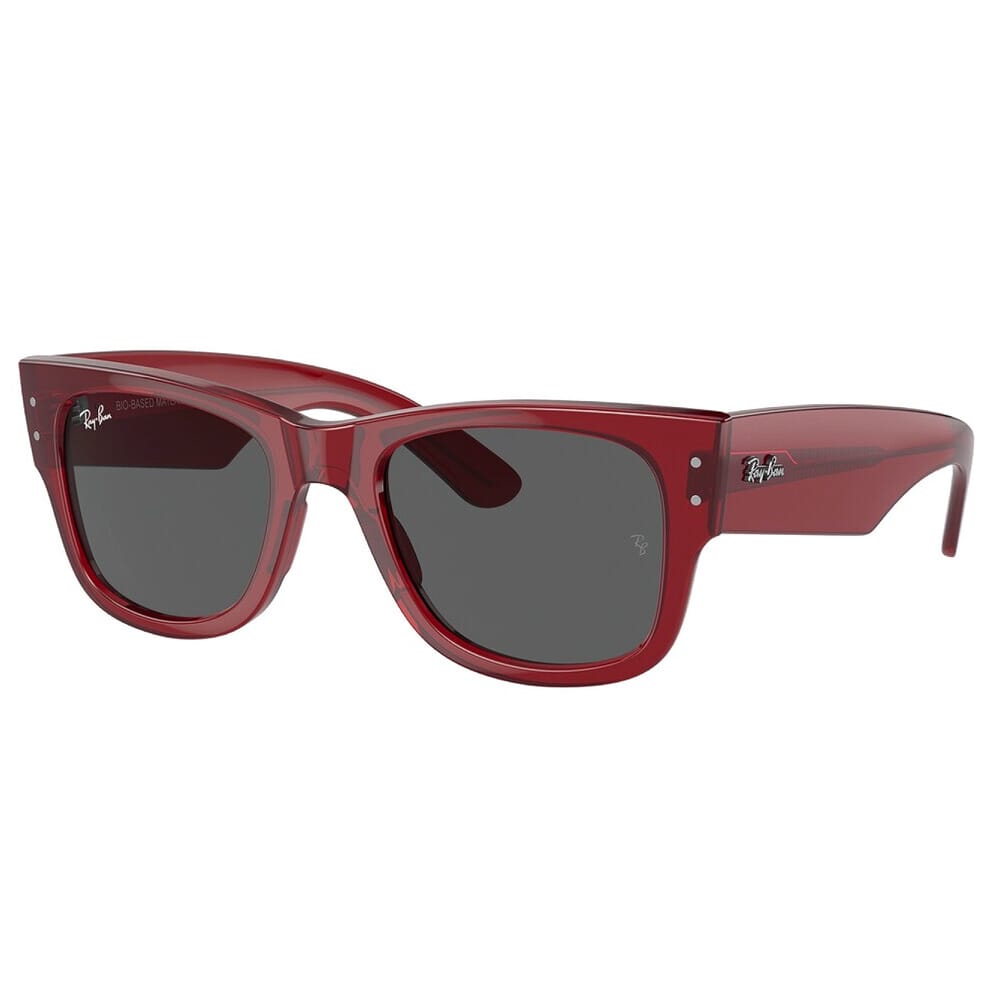 Ray-Ban Mega Wayfarer Limited Transparent Red Sunglasses w/Dark Gray Lenses 0RB0840S-6679B1-51