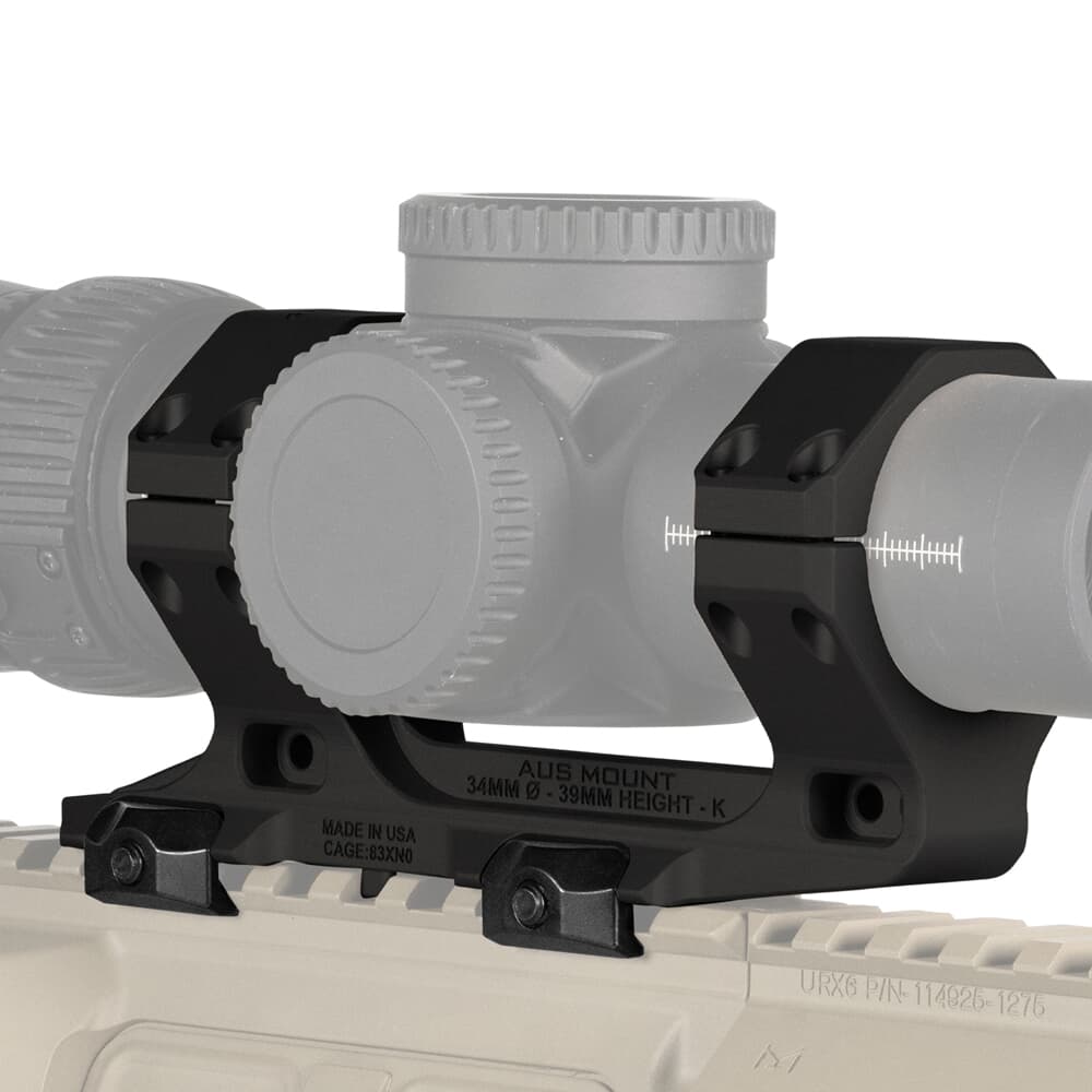 Reptilia AUS 34mm 1.53&quot; Short Black Optic Mount 100-250