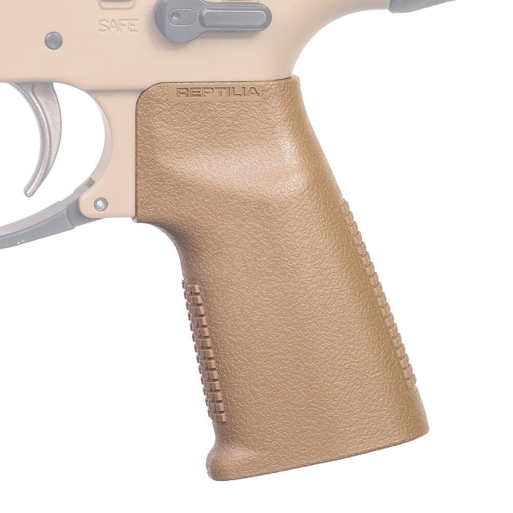 Reptilia CQG SANS &quot;BEAVER TAIL&quot; FDE Pistol Grip 100-179