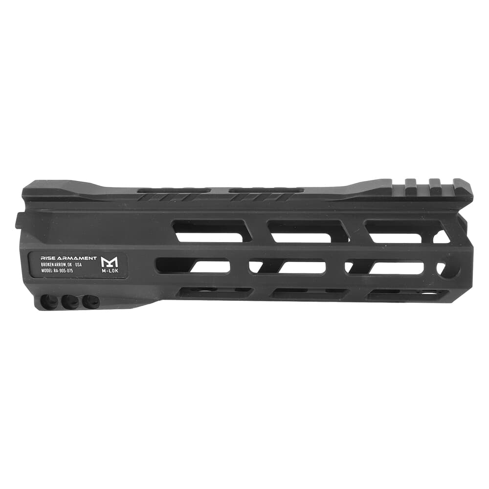 RISE Armament RA-905 7.5&quot; Black Skeletonized AR-15 M-LOK Handguard RA-905-075-BLK