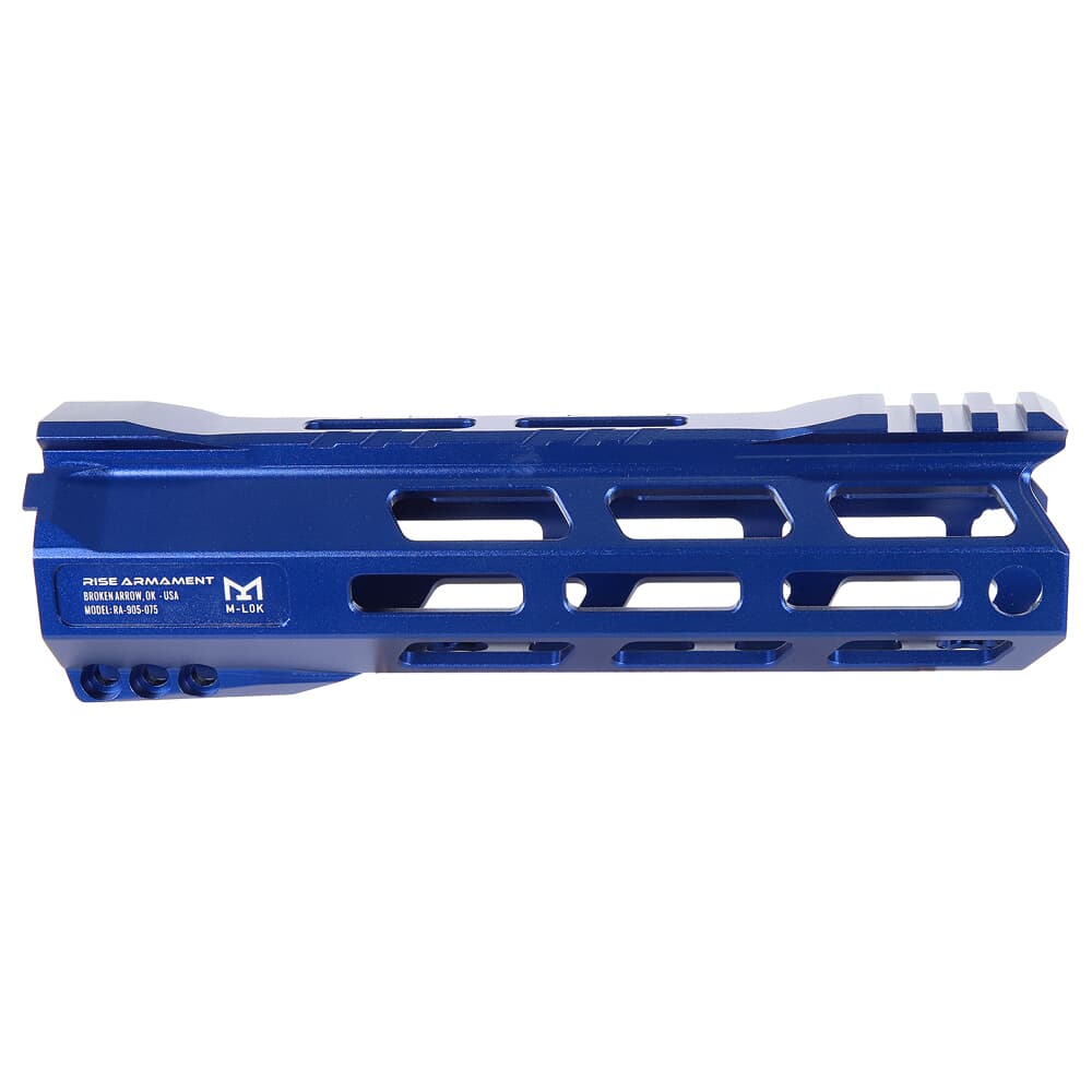 RISE Armament RA-905 7.5&quot; Patriot Blue Skeletonized AR-15 M-LOK Handguard RA-905-075-BLU